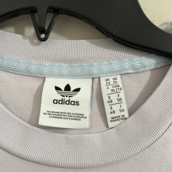 Adidas trefoil Short sleeve t shirt light grayish blue XL - Picture 5 of 5